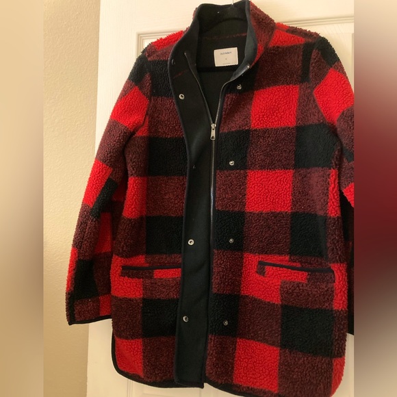 OLD NAVY Buffalo plaid fleece Sherpa - Size Medium - Picture 5 of 10